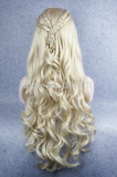 Wig cosplay Game of Thrones Daenerys Targaryen Jon Snow Cersei Lannister Long Wavy Blonde Wig with braid Anime Cosplay wig