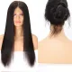 Brazilian Silky Straight Lace Front Human Hair Wigs 130 Density Glueless Full Lace Wig with Baby Hair Natural Hair Line
