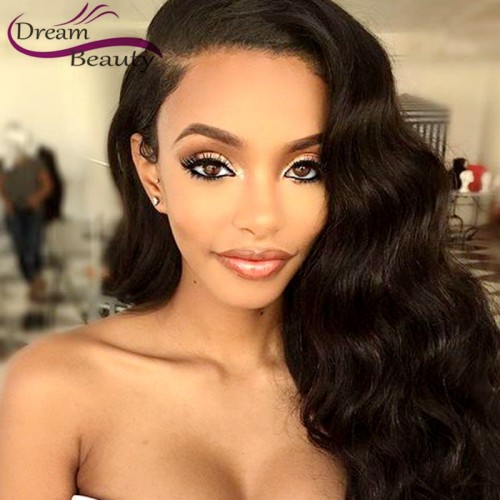 Unprocessed 150% Density Brazilian Full Lace Wigs Bleached Knots Virgin Human Hair Glueless Lace Front Wigs With Combs And Strap