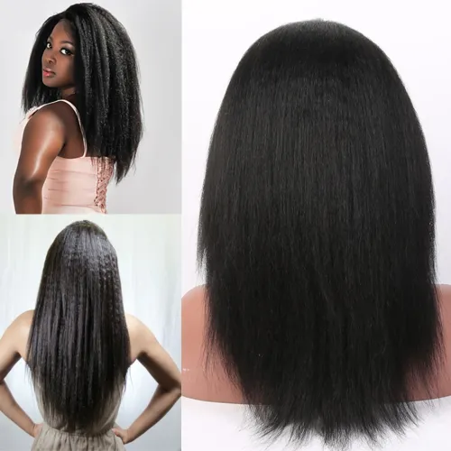 8A Full Lace/Front Lace Human Hair Wigs With Baby Hair Glueless Full Lace Wigs Mongolian Virgin Hair Kinky Straight Human Hair
