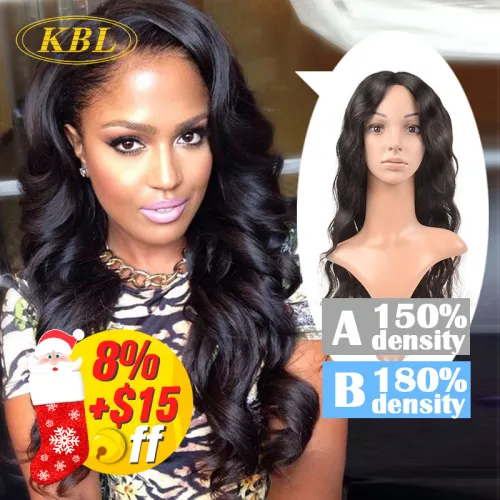 KBL Middled &Free Part Brazilian Half Lace Front Wigs Short 14-26 150%-180% Cheap Remy Virgin Brazilian Human Hair Full Lace Wig