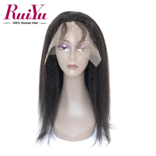 Brazilian Kinky Straight Glueless Full Lace Human Hair Wigs Lace Front Wigs Black Women Italian Yaki Full Lace Wigs Baby Hair