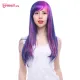 L-email wig Long Straight 60cm Fashion Synthetic Hair Mixed Purple&pink Twilight Sparkle Cosplay Wigs for Women