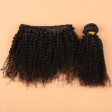 razilian Virgin Human Kinky Curly Hair 4 Bundles with Silk Base Closure to Make a Full Wig Natural Black Color with Baby Hair