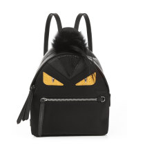 Bag Bugs mini nylon and fur backpack