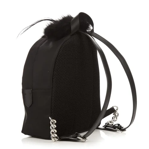 Bag Bugs mini nylon and fur backpack