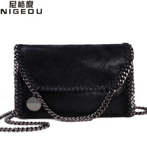 NIGEDU Fashion Womens Stella design Chain Detail Cross Body Bag Ladies Shoulder bag clutch bag bolsa franja luxury evening bags