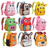 Children 3D Cute Animal Design Backpack Toddler Kid Neoprene School Bags Kindergarten Cartoon Comfortable Bag Giraffe Monkey Owl