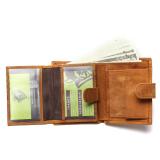 Men Wallets 100% Brand Vintage Designer Genuine Oil Wax Leather Cowhide Bifold Wallet Coin Purse Card Holder With Coin Pocket