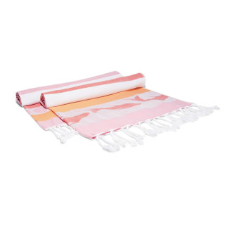 HAMMAMAS Set of two striped woven cotton towels