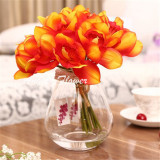 Real Touch cymbidium 6 heads Short shoot table decoration flower DIY wedding bride hand flowers home decor artificial orchid