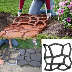 Pavement Mold DIY Plastic Path Maker Mold Manually Paving Cement Brick Molds The Stone Road Concrete Molds Tool For Garden