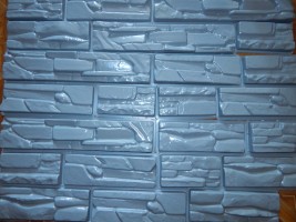 Set 3 Plastic Molds for Concrete Plaster wall stone tiles Garden Decoration