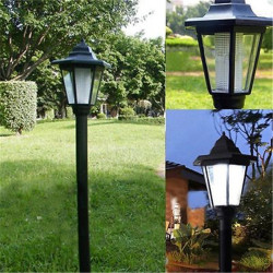 Outdoor Power LED Path Way Wall Landscape Mount Garden Fence Lamp Light