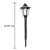 Outdoor Power LED Path Way Wall Landscape Mount Garden Fence Lamp Light