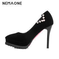 NEMAONE Size 34-43 High Quality Elegant Thin High Heels Pumps 2017 Fashion Sexy Pointed Toe Party Shoes Woman