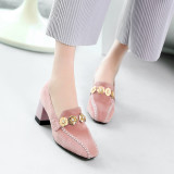 Brand Square Toe Shoes Women Office High Heels Elegant High-Heeled Shoes For Woman Pump Comfortable Ladies Shoes