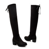New Women Suede Sexy Fashion Over the Knee Boots Sexy Thin High Heel Boots Platform Woman Shoes Black red size 34-43