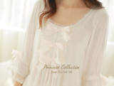 Free Shipping Princess Women's White Pajamas Pants Set Lace Decoration Sleepwear pijamas femininos verao