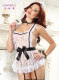 Womens Sexy Lingerie Lace Servant Girl French Maid Costumes Sex Nightwear Garter Underwear Plus Size Free Shipping S6193