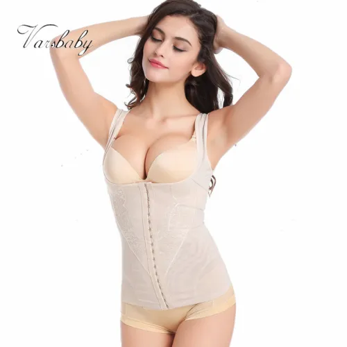 Women Floral Bodysuits Shapewear Underwear Plus size Body Shaper Waist Corsets Buckle In The Crotch High-elastic