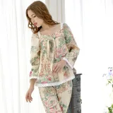 New Spring High Quality Pastoral Style Pajama Sets Long Sleeve Women Sleepwear Autumn Female Cotton Pajamas ,pijama Femme