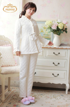 Free Shipping 100% Cotton Princess Women's Winter Sleepwear Pajamas Set Home Coth camisolas de dormir