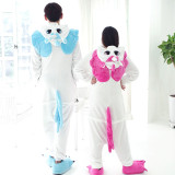 Pink Unicorn Pajamas Sets Flannel Pajamas Winter Nightie Kigurumi Pyjamas for Women Adults