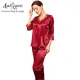 New Arrival Women Pajamas 2017 Pyjamas for Women Silk Satin Sleep Lounge Home Cloth Pijama Long Sleeve 2 Piece Pajama Set TZ028