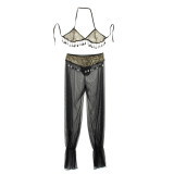 sexy lingerie set lace sexy costume veiled Arab dance babydoll dress Latin belly dance clothing erotic lingerie transparnet hot