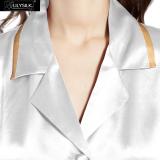 Lilysilk Silk Pajama Sets Womens Long Sleeve 22 Momme White Night Wear Sleepwear Pijima Family Clothing Ladies Brand Winter