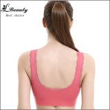 Top Sexy Women Lace Bra Gather Front Buckle Without Rims Brassiere Tank Outside Bra Top Underwear Women Crop Bra Top -B