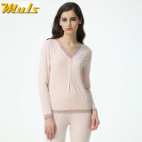 Pyjamas Women Knitted Modal Homedress Spring Sexy Lace Women Pajama Sets Light Blue Pink Size M L XL 2XL 1627