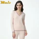 Pyjamas Women Knitted Modal Homedress Spring Sexy Lace Women Pajama Sets Light Blue Pink Size M L XL 2XL 1627