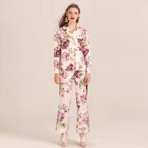 YIGELILA Brand 8186 Latest Autumn New Print Shirt Flare Pants Women Fashion Pajama Sets
