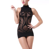 New sexy lingerie hot Hollow Out Spaghetti Strap With a Bow Open Cup Crotchless Sexy Teddy halloween costumes for women