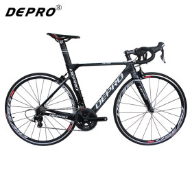 DEPRO Road Bike 22Speed 700C Carbon Fibre Frame Lucca Bicycle Ultralight Aluminum Alloy Professional Cycling Bicicleta Road Bike