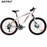 DEPRO Professional 21 Speed Mountain Bike Bicycle Aluminum Frame Suspension Fork Braking Bikes 26 inch MTB Road Racing Bicycle