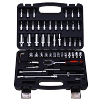 53pcs Automobile Motorcycle Repair Tool Case Precision Ratchet Wrench Sleeve Universal Joint Hardware Tools Kit Auto Repairing