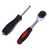53pcs Automobile Motorcycle Repair Tool Case Precision Ratchet Wrench Sleeve Universal Joint Hardware Tools Kit Auto Repairing