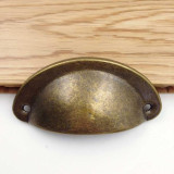 Tonsiki 20PCS Retro Metal Kitchen Drawer Cabinet Door Handle Furniture Knobs Hardware Cupboard Antique Brass Shell Pull Handles