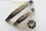 Kitchen Cabinet Drawer Crystal Door Handle Pull Hardware Antique Bronze (C.C.:128mm L:148mm)