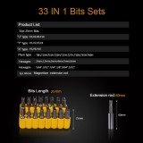 Betals 33 IN 1 Multifunction Screwdriver Sets Woodworking Professional Tools 25mm Electric drill Bits Household hardware tools