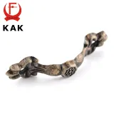 KAK 10pcs 43*10MM Box Handle Zinc Alloy Knobs Arch Tracery Bronze Tone For Drawer Wooden Jewelry Box Furniture Hardware