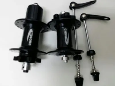 台灣 CHOOSEN 前後啤呤碟哈連快拆- 黑色 / CHOOSEN TAIWAN DISC HUB WITH QUICK RELEASE - BLACK