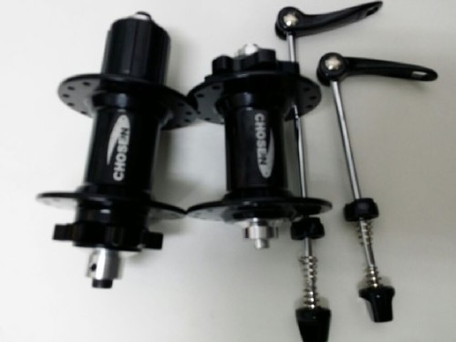 台灣 CHOOSEN 前後啤呤碟哈連快拆- 黑色 / CHOOSEN TAIWAN DISC HUB WITH QUICK RELEASE - BLACK
