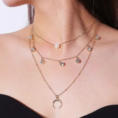 Round head coin necklace