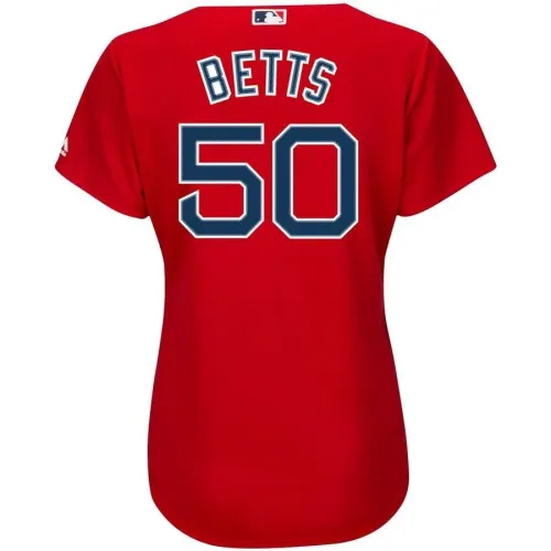 Women's Mookie Betts Boston Red Sox Majestic Alternate Cool Base Player Jersey Scarlet