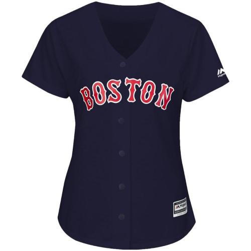 Women's Dustin Pedroia Boston Red Sox Majestic Alternate Cool Base Replica Player Jersey Navy