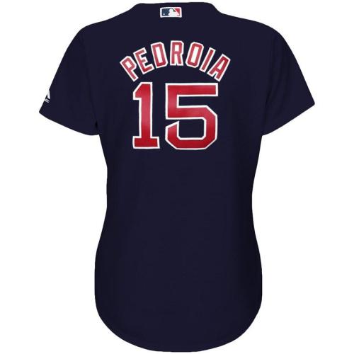 Women's Dustin Pedroia Boston Red Sox Majestic Alternate Cool Base Replica Player Jersey Navy